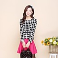 Mailljor Männer Slim Fit Runde Kragen Kleid (Fuchsia)