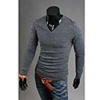 Mainiya Fashion V-Ausschnitt Langarm-Pullover (Screen Color)