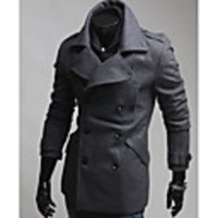 Mainiya Kausaldoppel Buckle Mantel (dunkelgrau)