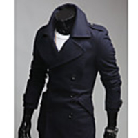 Mainiya Kausaldoppelschnalle Coat (Marine-Blau)