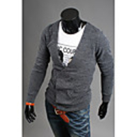 Mainiya Lässige Buckle mit V-Ausschnitt Langarm-Cardigan (Screen Color)