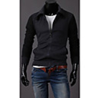 Mainiya Lässige Mode mit V-Ausschnitt Pullover (Schwarz)