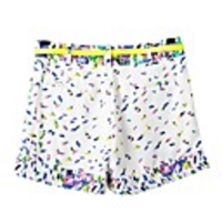 Maipinku Frauen-Pan-Kragen Blumendruck Chiffon Lässige Shorts mit Gürtel