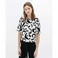 Maipinku Frauen Patterned Chiffon-T-Shirt