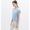 Maipinku Frauen Round Neck Solid Color Chiffon-T-Shirt