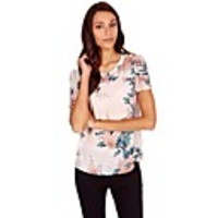 Maipinku Frauen Rundhals-Blumendruck Chiffon-beiläufige Bluse