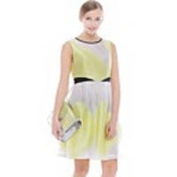 Maipinku Frauen Rundhals-Blumendruck Organza ärmelloses Kleid