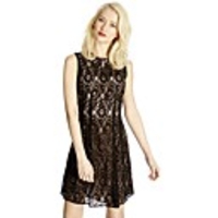 Maipinku Frauen Rundhals Spitze Patterned Ärmelloses Kleid