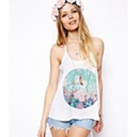 Maipinku Frauen Strap Floral Print Baumwolle ärmellose Bluse