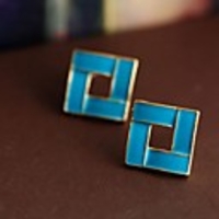 Maizi Frauen Blue Square Studs