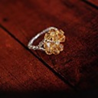 Maizi Frauen Gelb Cystal Ring