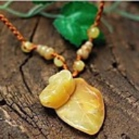 Maizi Frauen Gelbes Blatt-Form-Halskette
