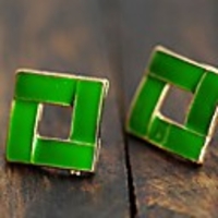 Maizi Frauen Green Square Studs