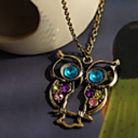 Maizi Frauen-nette Eulen-Halskette jik-225