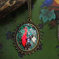 Maizi Frauen Peacoke Stone Necklace jik-209