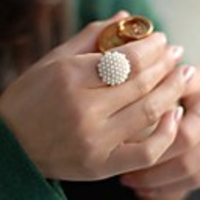 Maizi Frauen Pilzform Perlenring