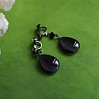 Maizi Frauen Tropfen Katzenauge-Stein-Ohrringe