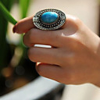 Maizi Frauen Vintage Blue Ring jik-211