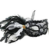 Majestic Weiß und Schwarz Feather Mardi Gras Mask
