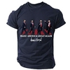 Make America Great Again,  Trump,  Schwarz,  Armeegrün,  Dunkelblau,  T-Shirt,  T-Shirt für Herren,  grafisches Hemd aus Baumwollmischung,  Sport,  klassisches Hemd,  kurze Ärmel,  bequemes T-Shirt,  Straße, 