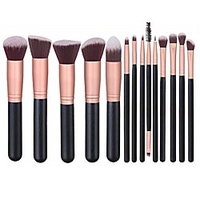 Make-up Pinsel 14 Stück Make-up Pinsel Set Reise Make-up Pinsel Set mit 4 Make-up Schwamm Mixer 2 Make-up Foundation Schwamm Luftkissen Puderquaste 1 Silikon Pinsel Reinigeramp; Roségoldamp; 41; Lightinthebox