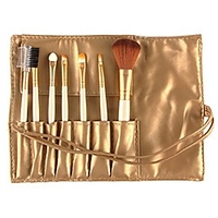 Make-up Pinsel Set,  7 Stück professionelle Make-up Pinsel Set Werkzeuge Make-up Toilettenartikel Set mit Etui (Gold) Lightinthebox