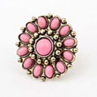 Maki-Blumen-Form Gem süßer Ring