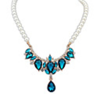Maki Elegante Gem Frische Diamonade blaue Halskette