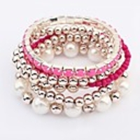 Maki Süße Multilayer Perle Fuchsia Armband
