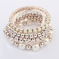 Maki Süße Multilayer-Perlen-Armband Beige