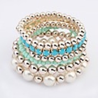 Maki Süße Multilayer-Perlen-Blau-Armband