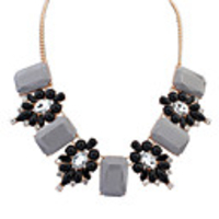 Maki Spiel Exquisite Kontrast Farbe Grau Halskette