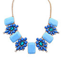 Maki Spiel Exquisite Kontrastfarbe Blau Halskette