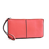 Makko Damen Leder Reißverschluss Lange Brieftasche (Wassermelone)