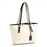 Makko Damenledertasche (schwarz-weiß)