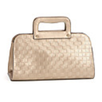 Makko Elegante Genius Leder Solid Color Embossing-Tragetasche (Champagne)