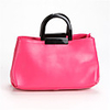 Makko Elegante Genius Leder Solid Color Tragetasche (Fuchsia)