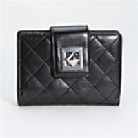 Makko Elegante Leder Middle / Long Wallet (schwarz)