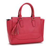 Makko Elegante Quasten Dekorieren Ledertasche / Tote (Fuchsia)