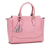Makko Elegante Quasten Dekorieren Ledertasche / Tote (Pink)