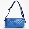 Makko Elegante Rhombus-Muster-Leder-Tasche (blau)