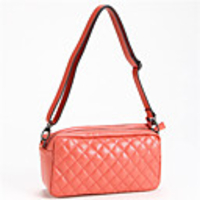 Makko Elegante Rhombus-Muster-Leder-Tasche (Wassermelone)
