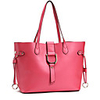 Makko Elegante Schnalle Leder Schultertasche / Tote (Fuchsia)
