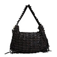 Makko Elegante sloid Farbe Schaf-Haut-Einzel-Schulter-Tote