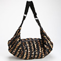 Makko Fashion Faux Striped Horse Hair Tote