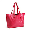 Makko Fashion Genius Leder Solid Color Lässige Tragetasche (Fuchsia)