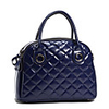 Makko Frauen Argyle-Muster-Leder Tote / Crossbody (Blau)