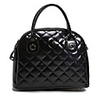 Makko Frauen Argyle-Muster-Leder Tote / Crossbody (Schwarz)