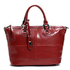 Makko Frauen Solid Color Splicing Ledertasche (Wein)