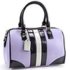 Makko Frauen Splicing Farbe Drum Bag (lila und weiß)